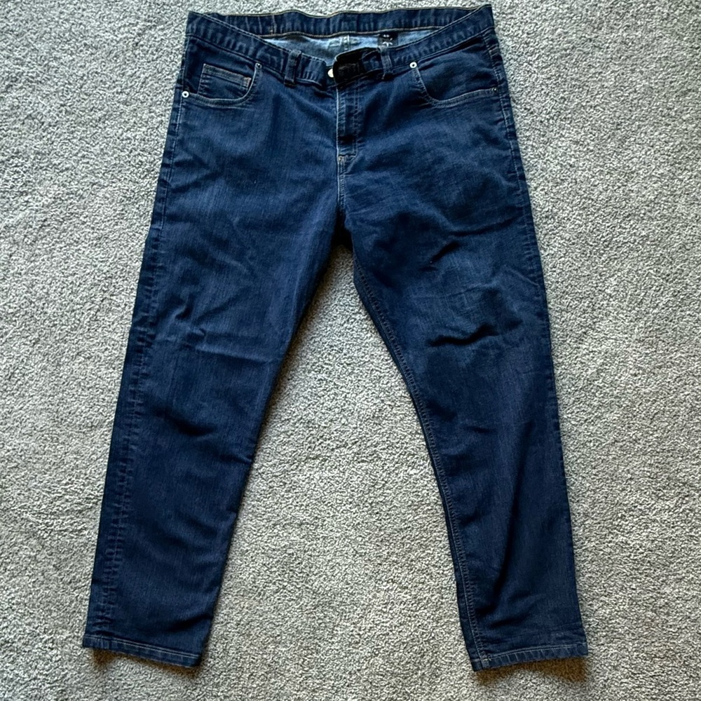 Men's Dearborn Denim Stretch Cotton Blue Jeans 42x30